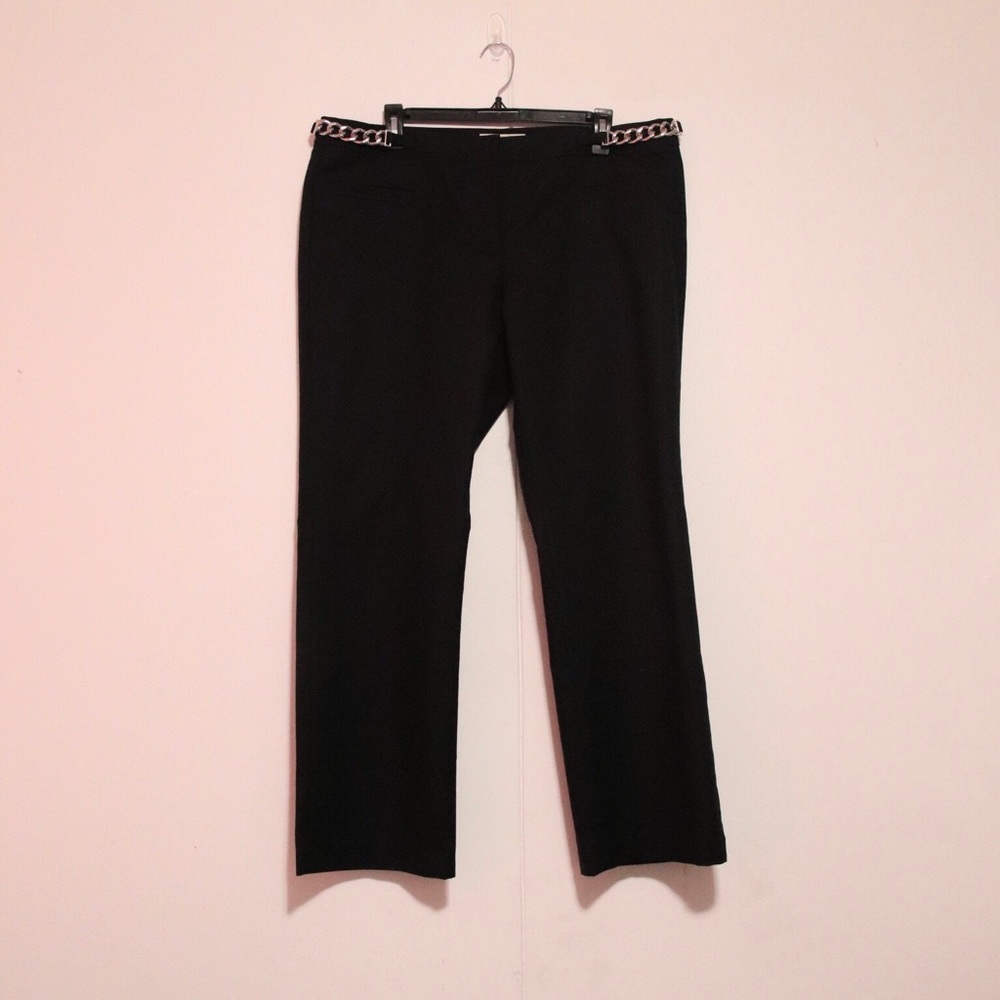 Michael Kors Black Slacks with chains on the side